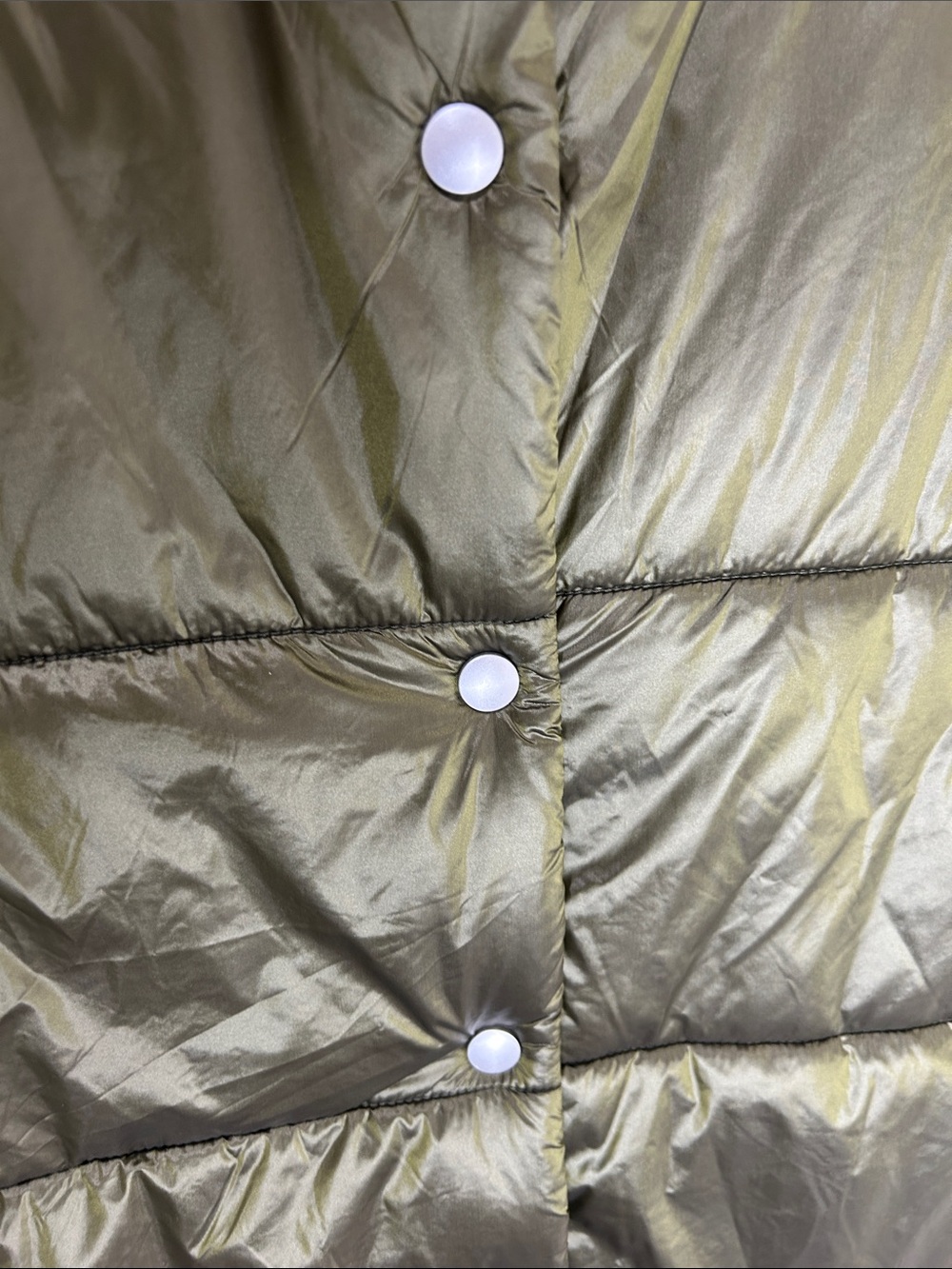 ANTHROPOLOGIE PILCRO Packable Puffer Vest Olive Green One Size - Picture 7 of 15